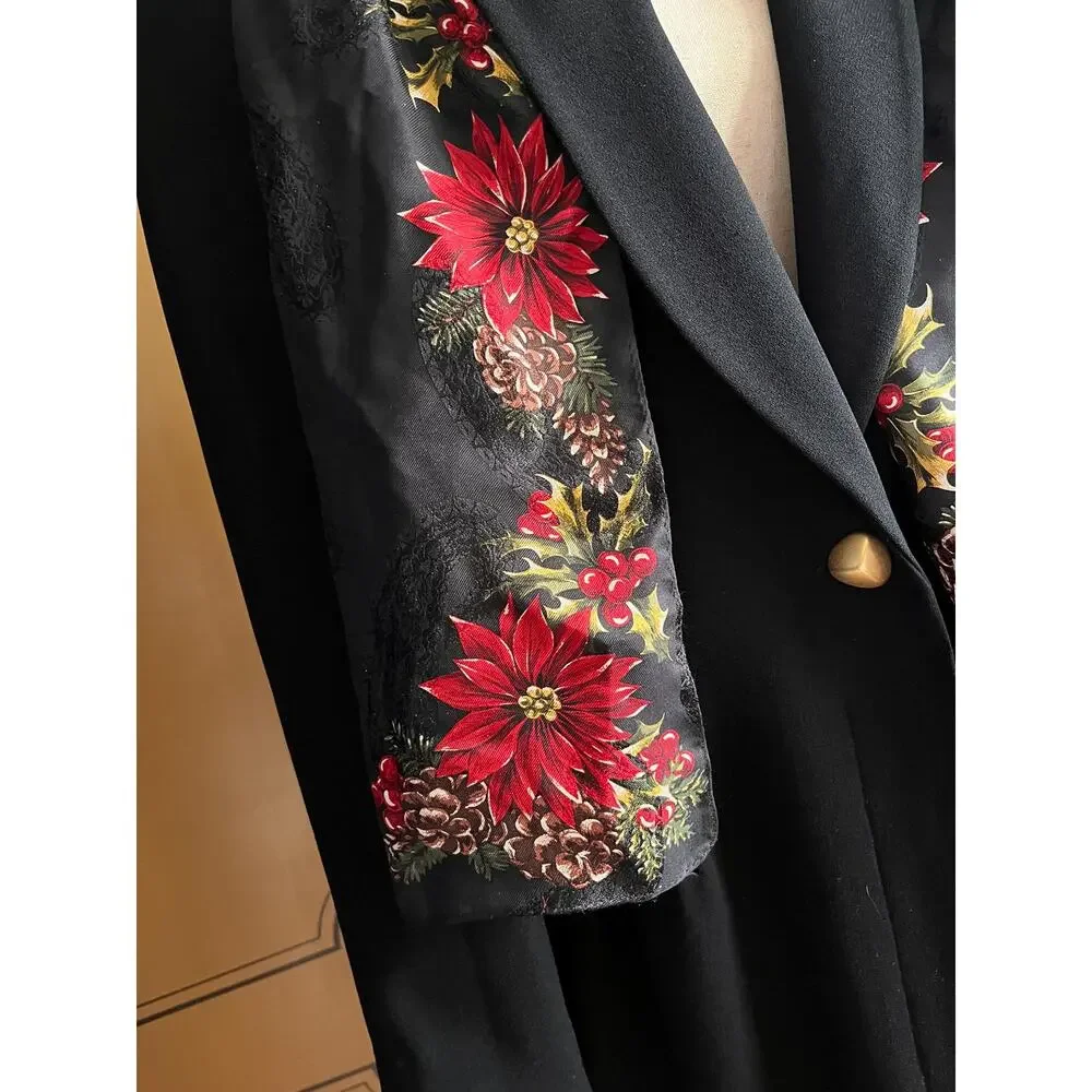 Vintage silk scarf with flowers by Ralph Lauren